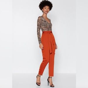 NASTYGAL belted ankle pant